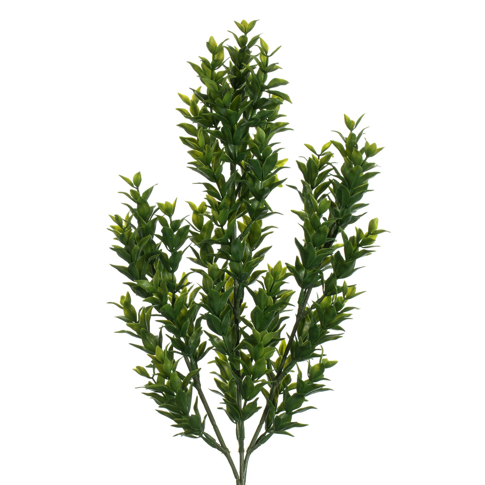 UV Resistant 25.5" Green Mini Leaf Bush