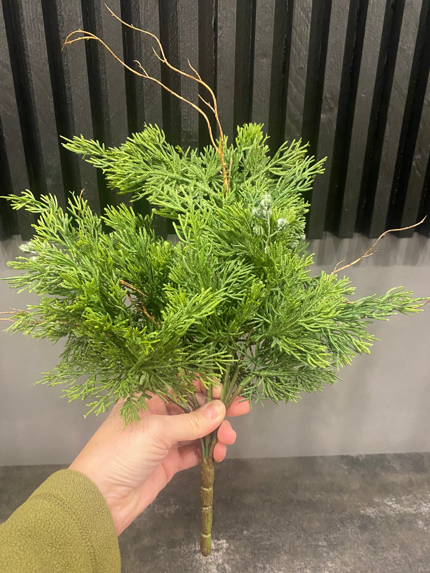 17" Dripping Cedar Bush