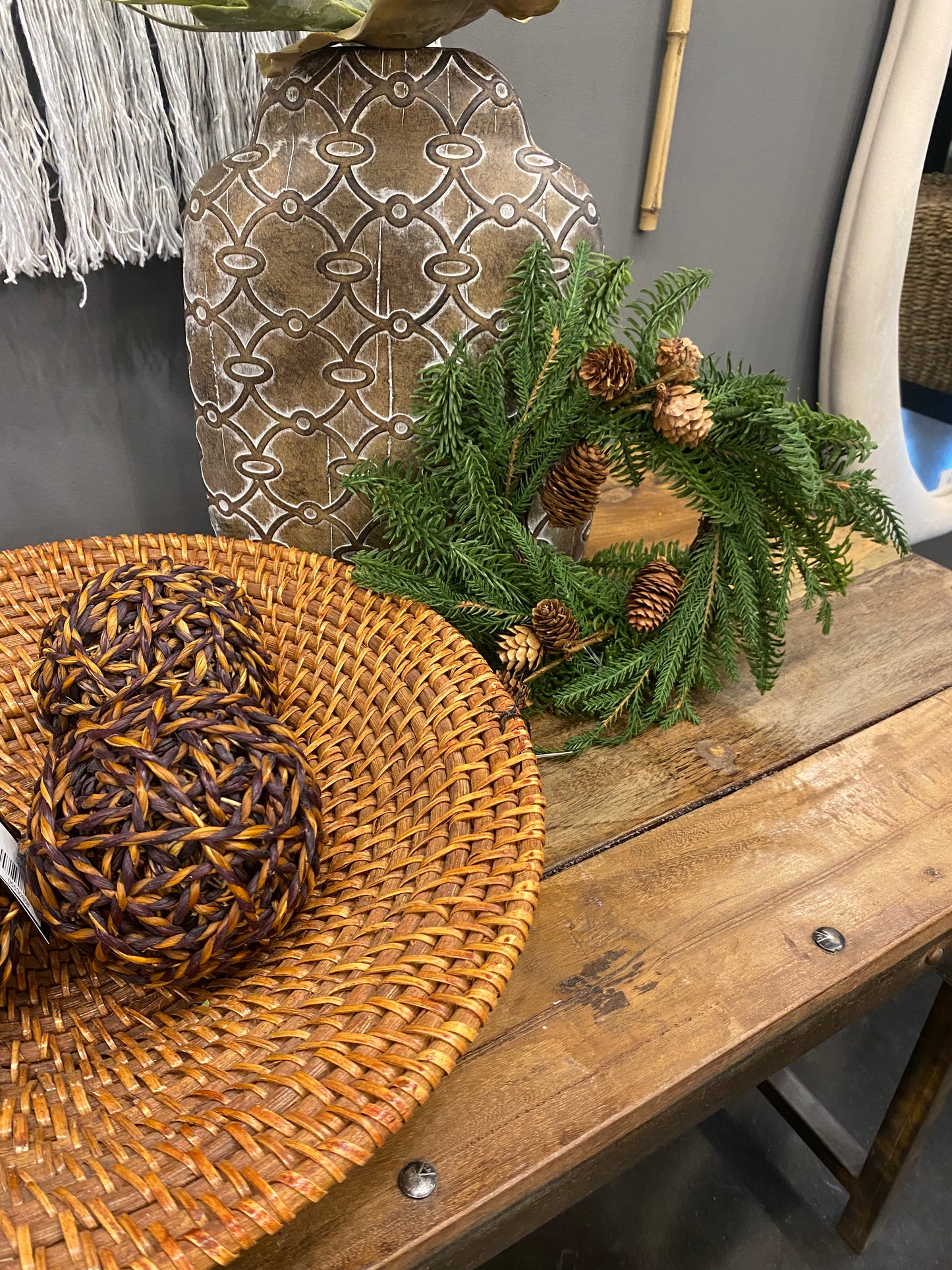 Mixed Pine Wreath 12"