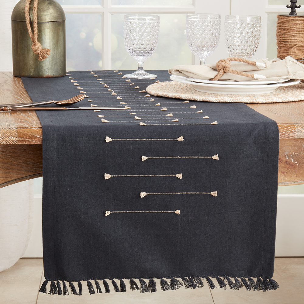 Fringe Line Runner-Black
