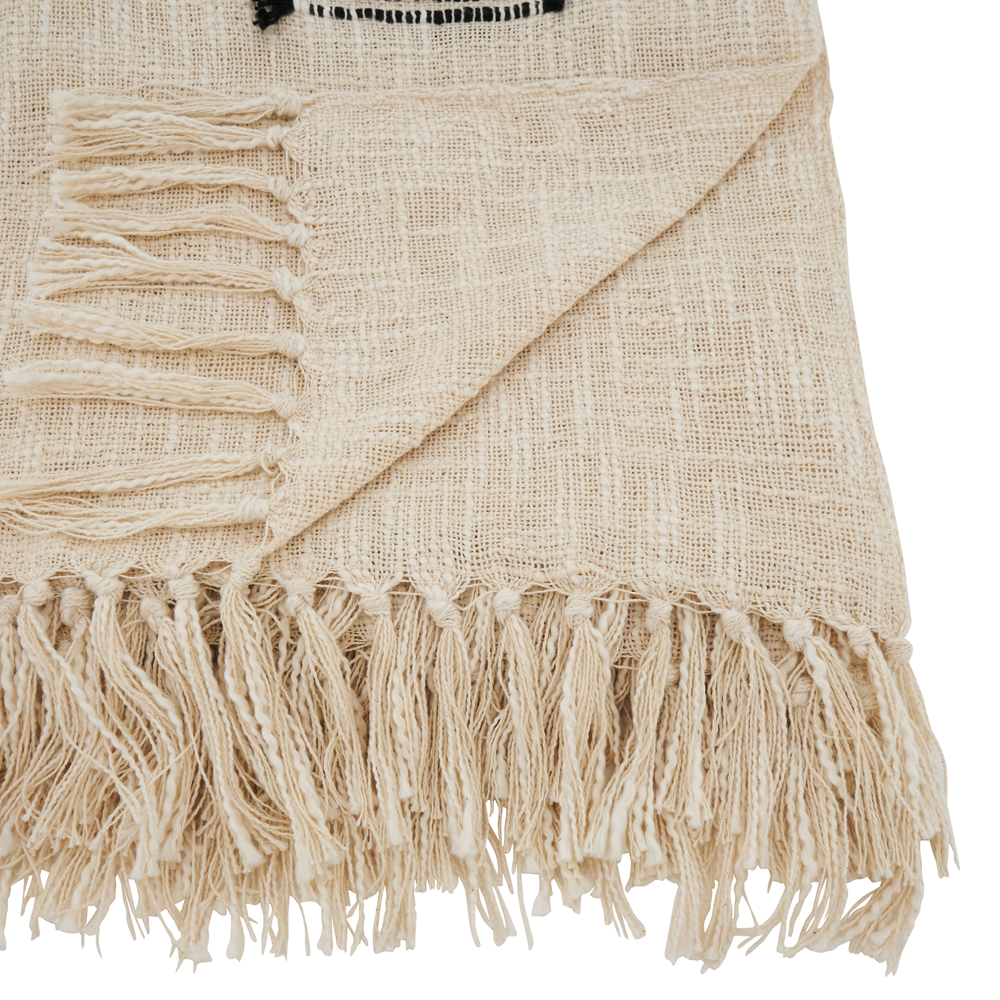 Fringe Line Throw- Natural