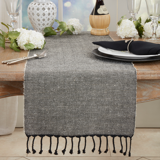 Solid Tassel Runner