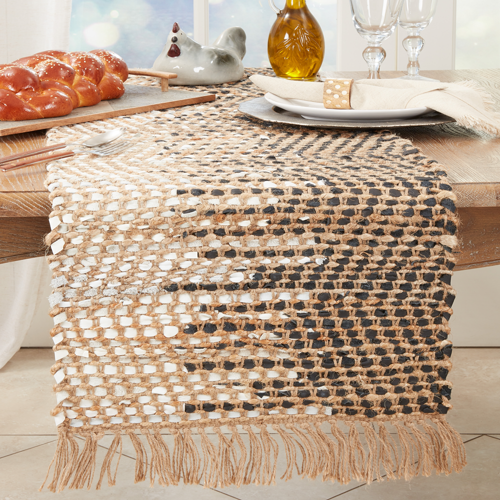 Two-Tone Leather Runner