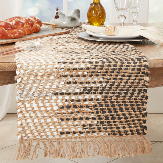Two-Tone Leather Runner