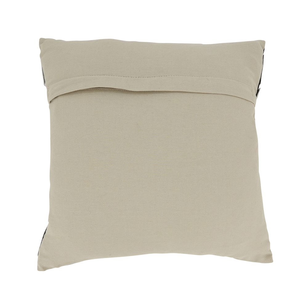 Diamond Patchwork Hair On Leather Pillow