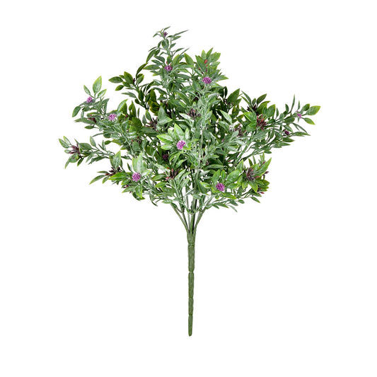 UV Resistant 13" Purple Wild Flower Grn Bush