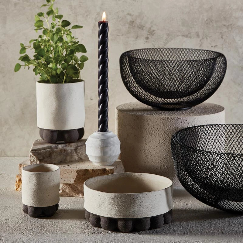 Lg. Metal Mesh Bowl/ Black