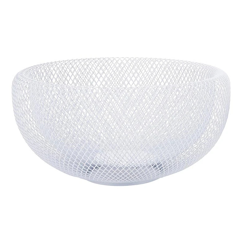 Sm. Metal Mesh Bowl/ White