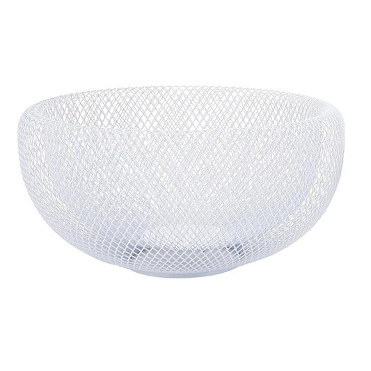 Sm. Metal Mesh Bowl/ White