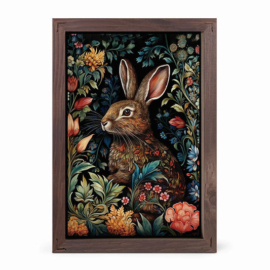 Framed Linen Art - Rabbit