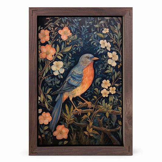 Framed Linen Art - Bird