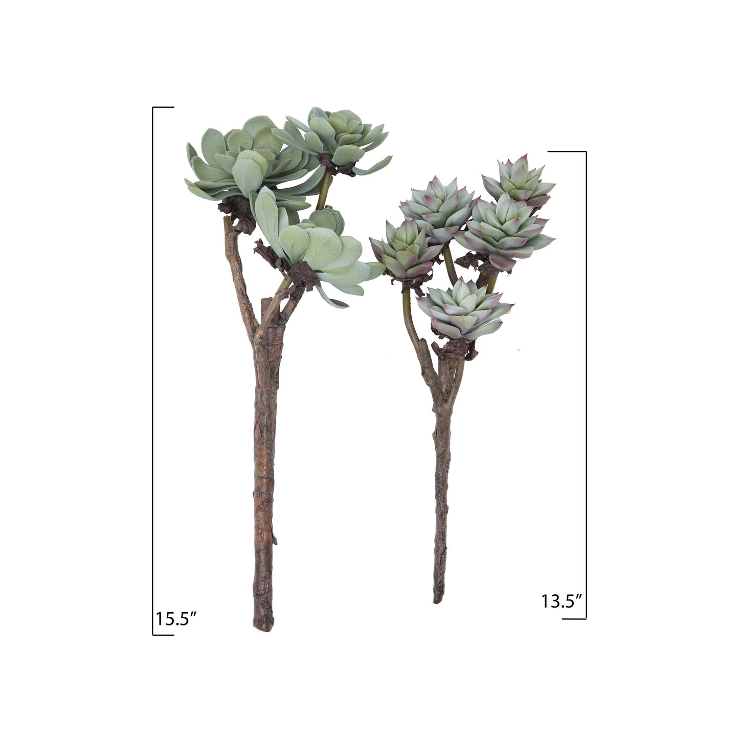 Faux Succulent Branch, set of 2