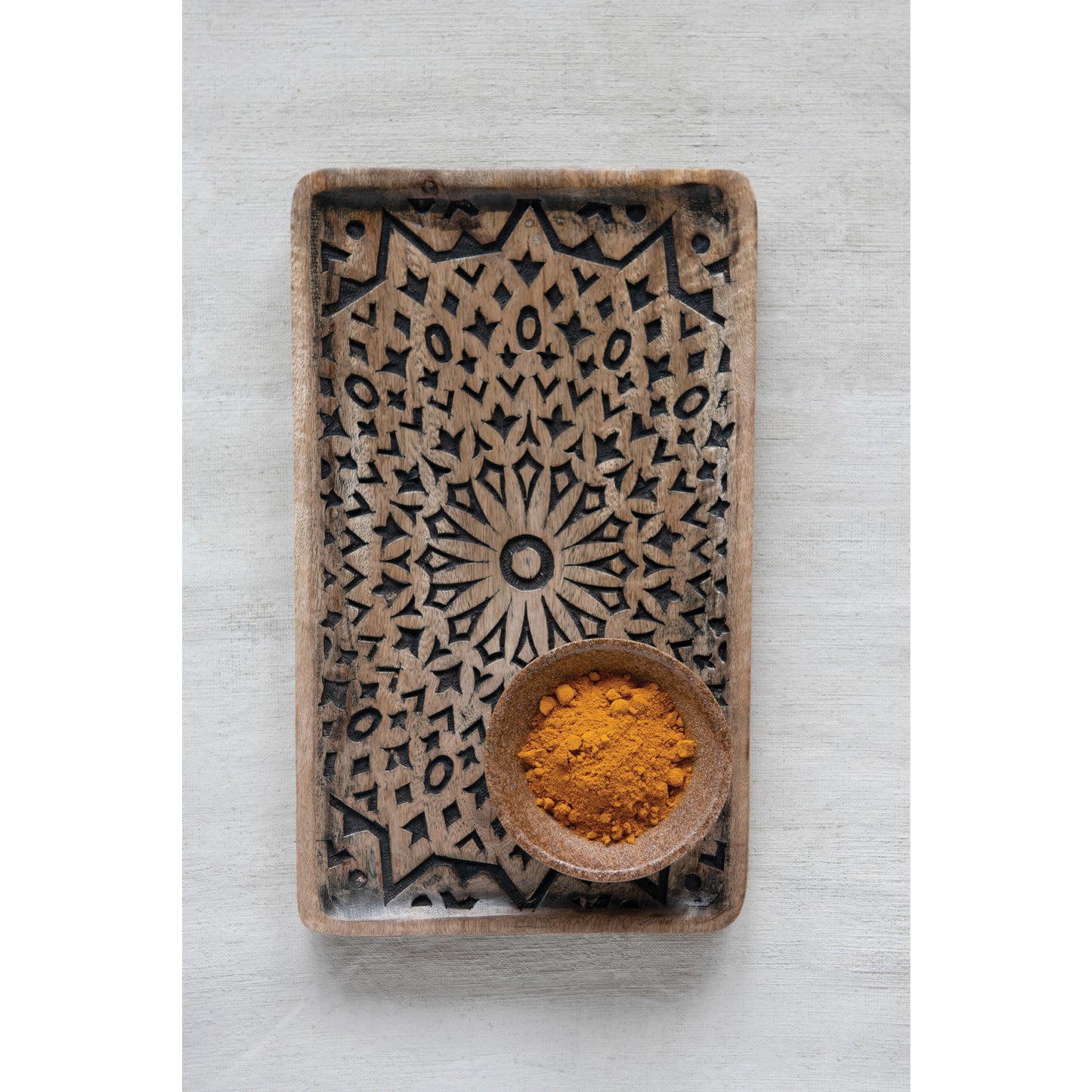 Hand-Carved Mango Wood Tray